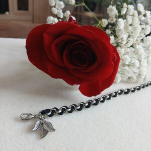 Náramek kombinace kov a kůže