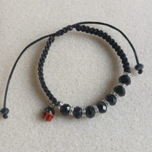 Barevné náramky v kombinaci sklo a nit