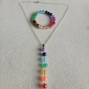 Souprava náramek, náhrdelník - Čakra