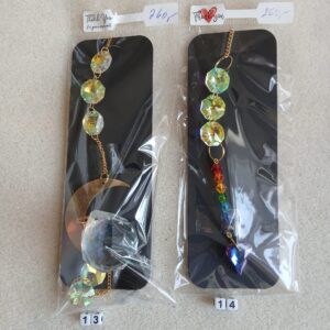 Lapače slunce z křišťálu se zlatými doplňky